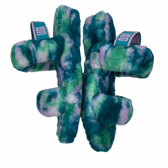 UGG Australia Oh Yeah Marble Slide Sandal Green Size 6 - Picture 7 of 13